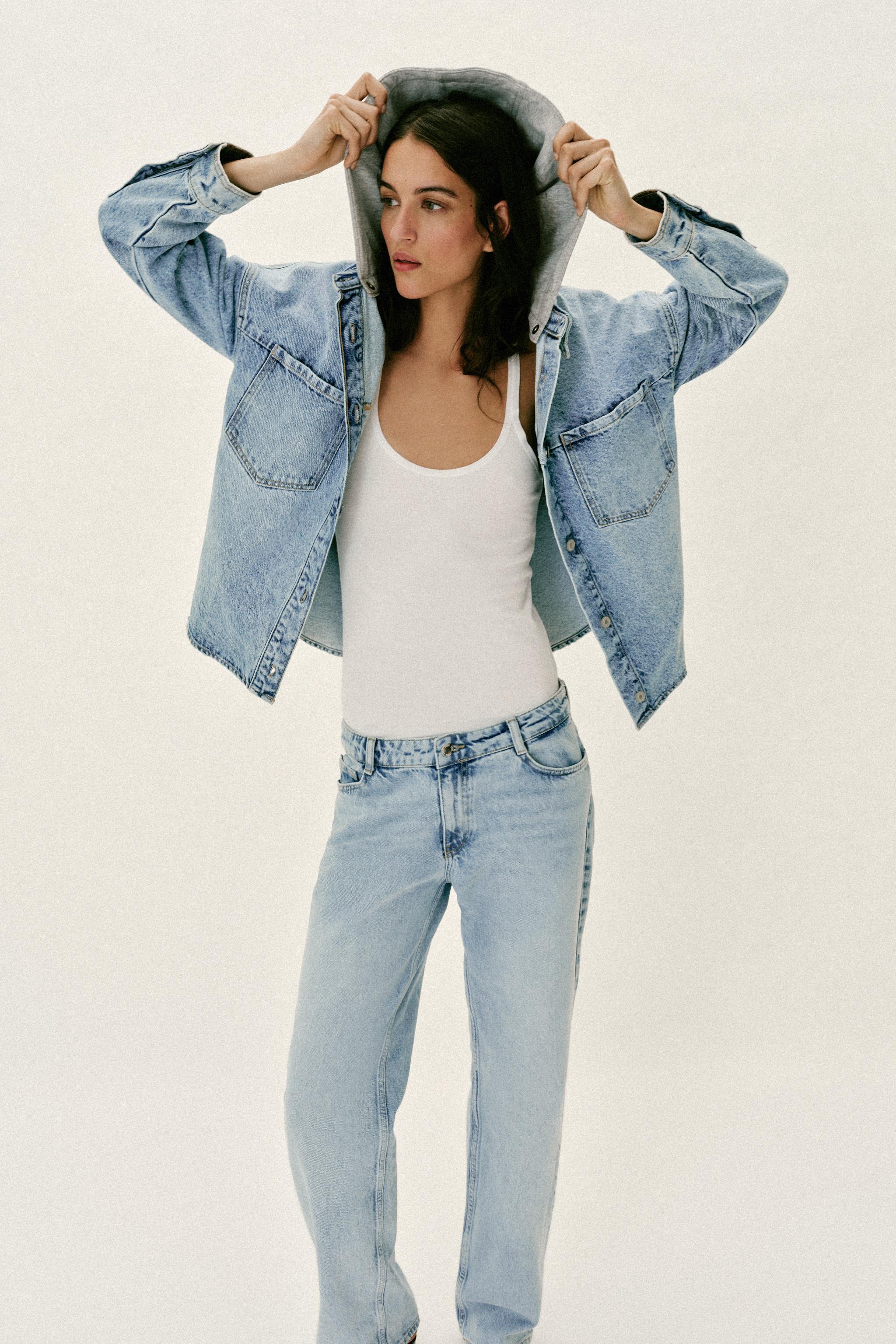 BLOUSON Z1975 EN DENIM OVERSIZE À CAPUCHE