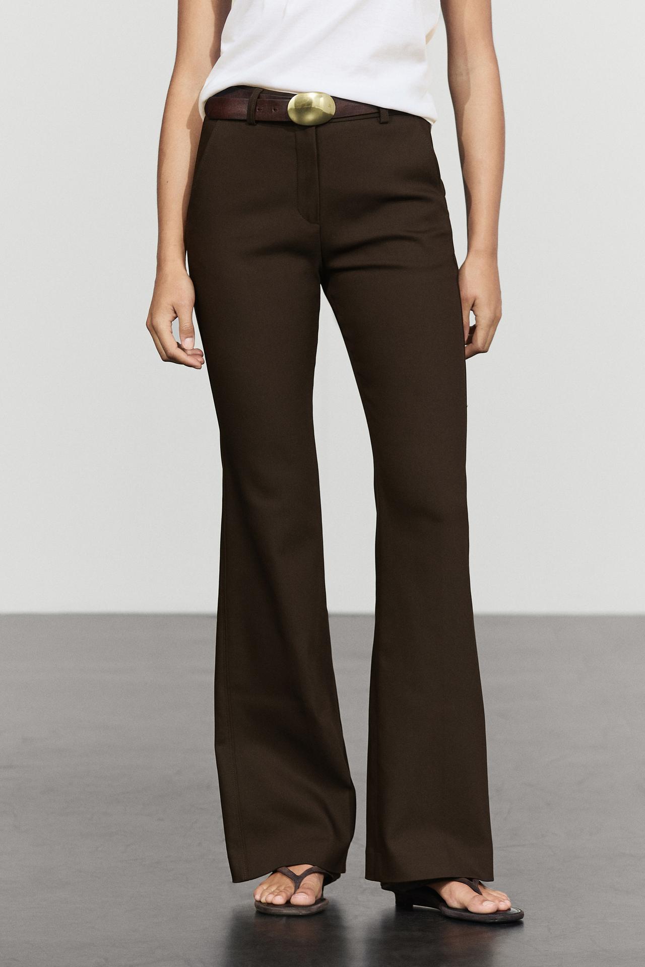Technical flare fit pants — Chocolate