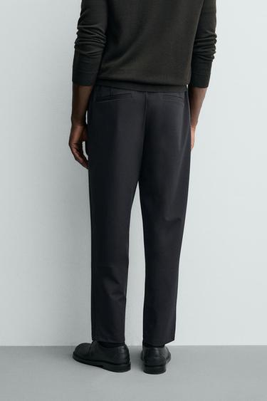 REGULAR FIT COMFORT TROUSERS - Navy blue by Zara - Image 2