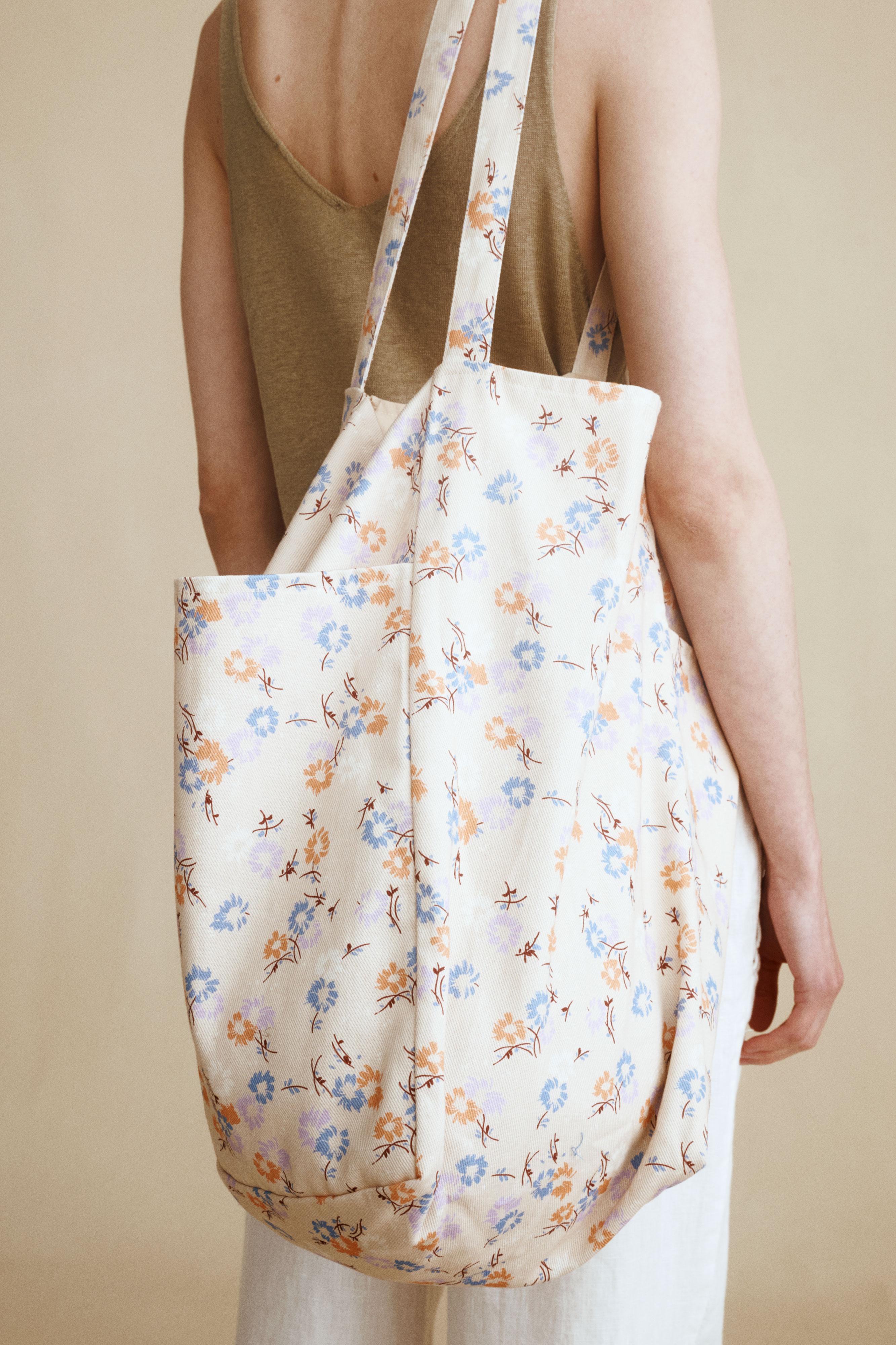 FLORAL PRINT COTTON BAG CREATED BY CARAMEL LONDON X ZARA