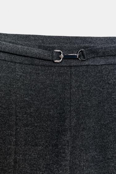 PANTALON EN SERGÉ SOFT - Gris chiné de Zara - Image 7