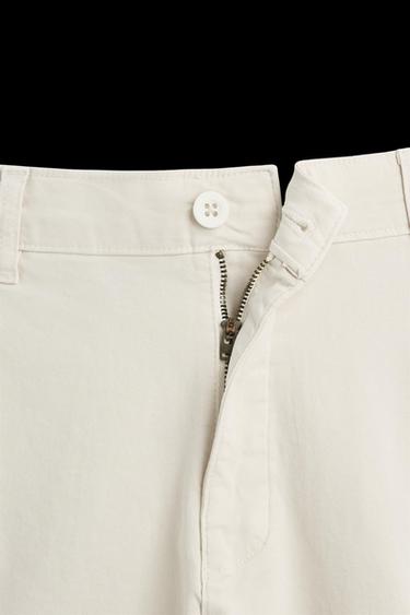 SKINNY FIT CHINO TROUSERS - Ecru by Zara