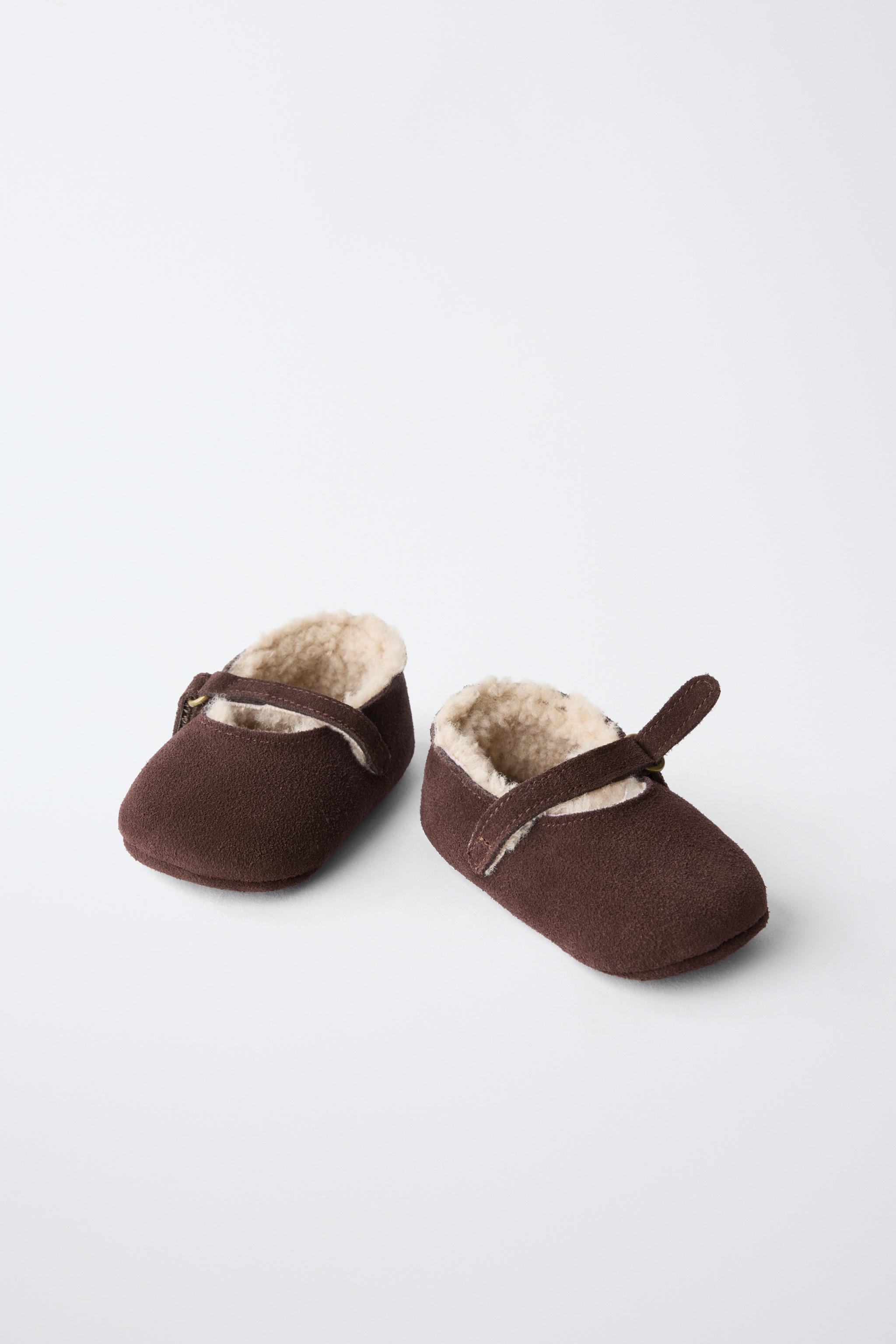 LEATHER BUCKLE BALLERINA SHOES