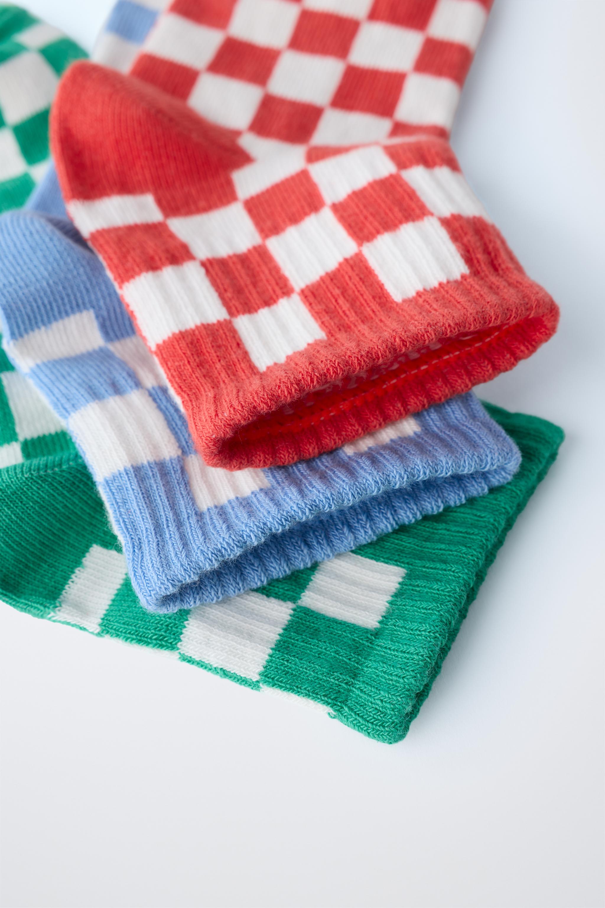 Носки THREE-PACK CHECKERED для детей — Zara — фото 3