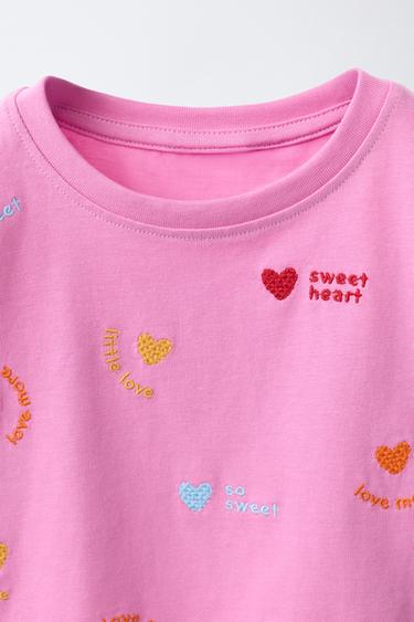 T-SHIRT BRODÉ - Rose de Zara - Image 2