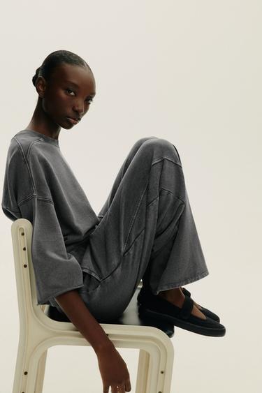 FABRIC STRAP BALLERINAS - Black by Zara