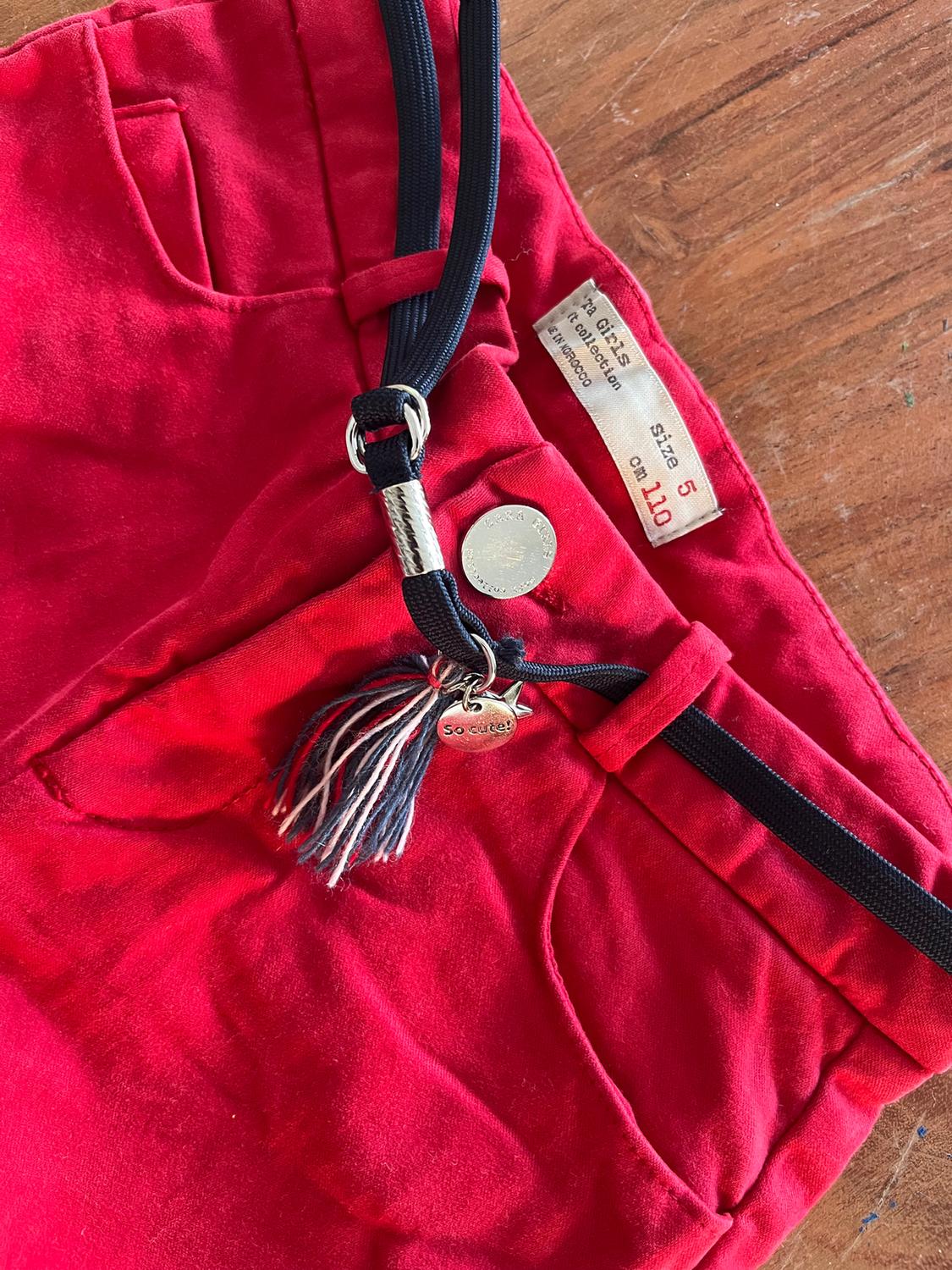SATEEN TROUSERS WITH BELT - Image 3