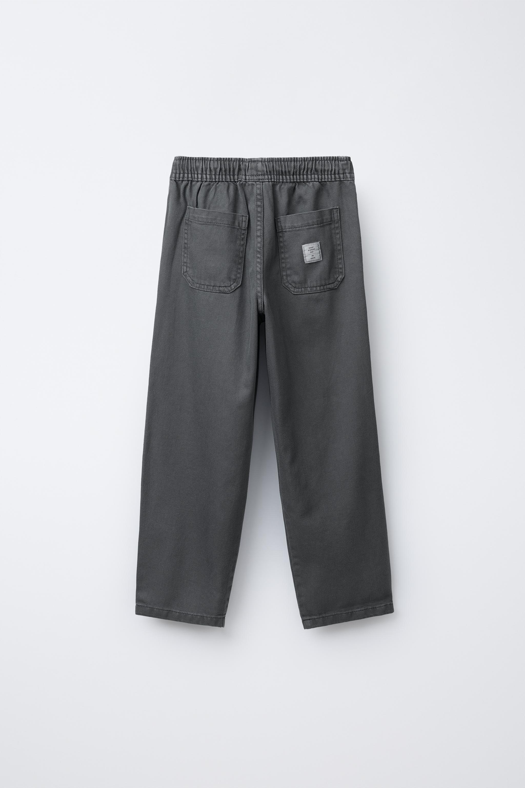 FLOWY PANTS WITH ELASTIC TRIM