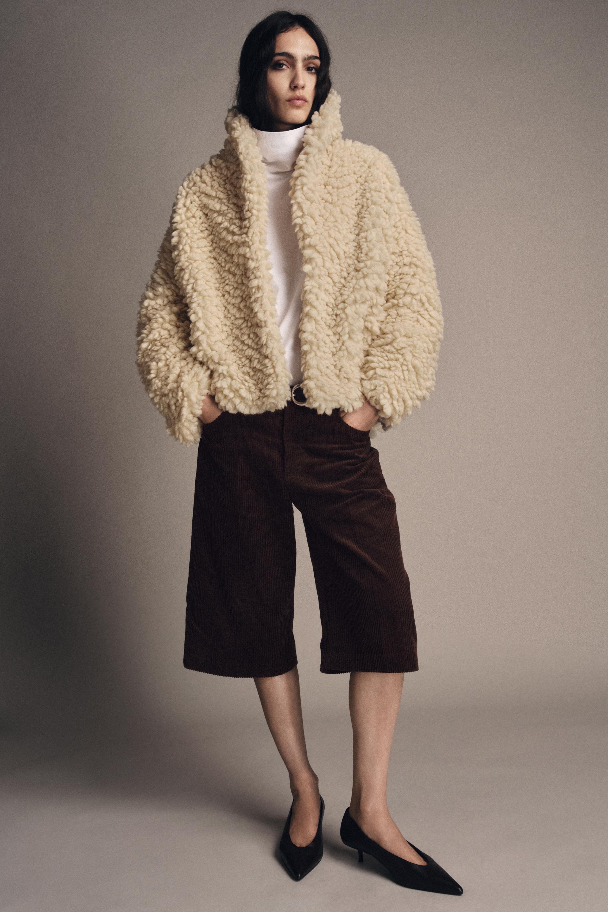ZW COLLECTION FLEECE JACKET - Cream | ZARA United States