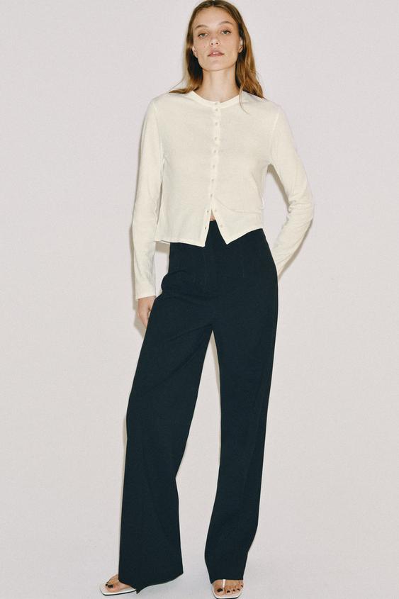 HIGH-WAISTED WOOL PANTS ZW COLLECTION from Zara - $119