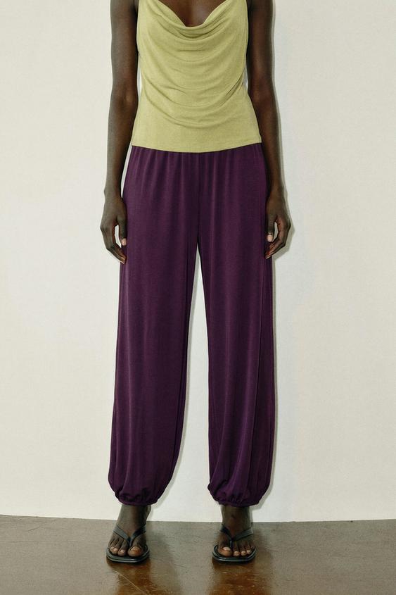 SAROUEL TROUSERS - Dark aubergine de Zara - Imagen 0