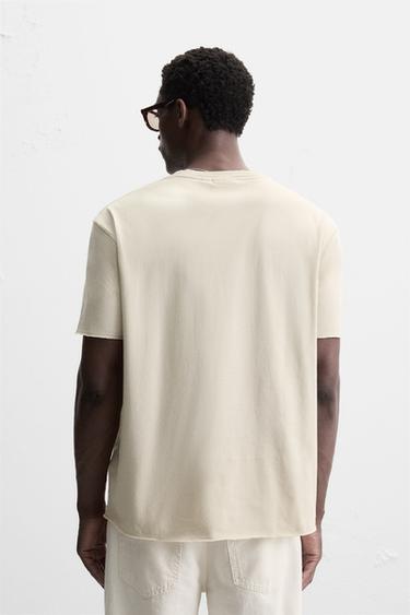 IRREGULAR FINISH T-SHIRT - Beige by Zara - Image 2