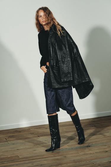 CROPPED KNIT JUMPER - Black by Zara