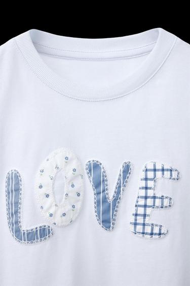 PATCH T-SHIRT - Sky blue by Zara