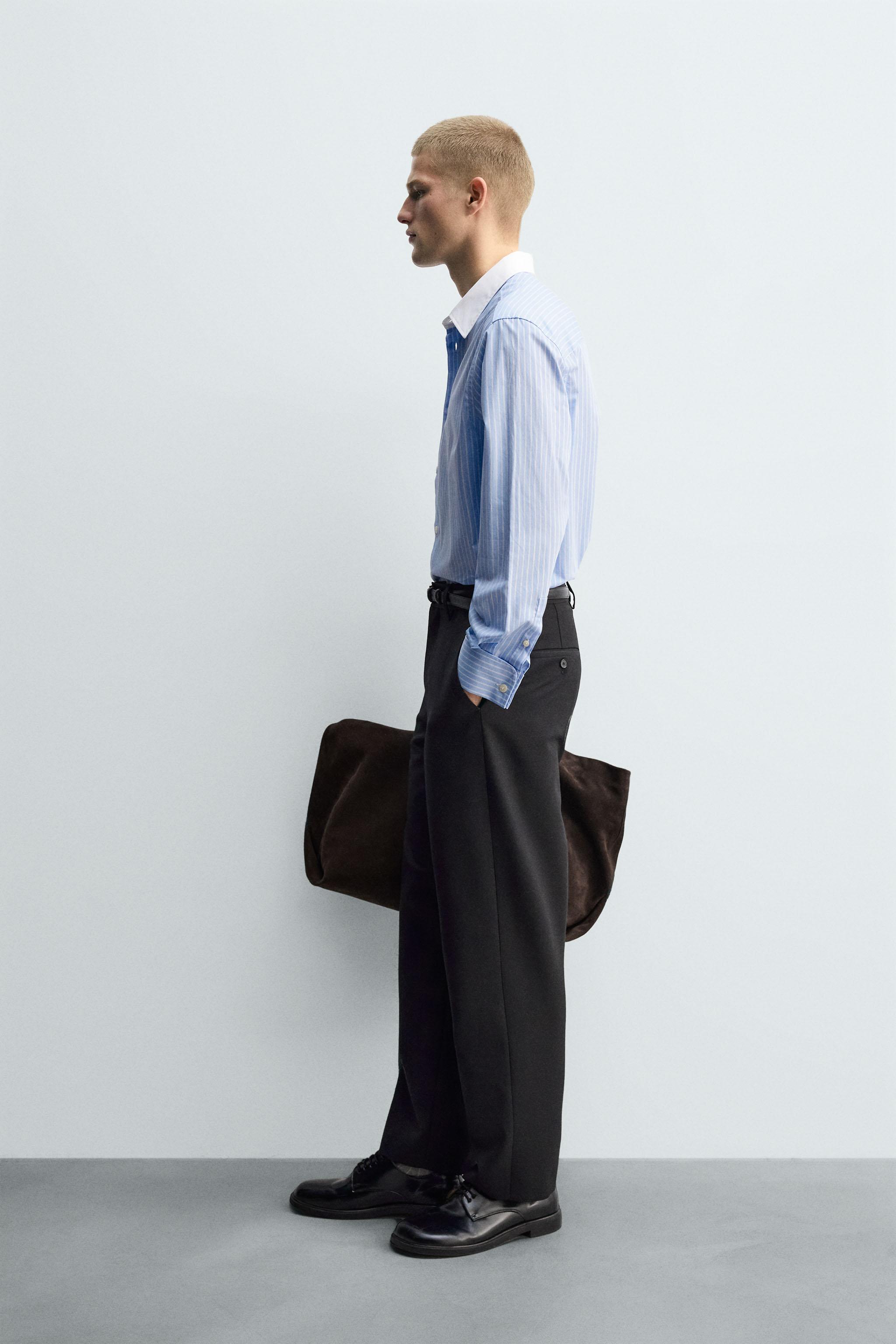 CHEMISE À RAYURES AVEC BOUTONS DE MANCHETTE