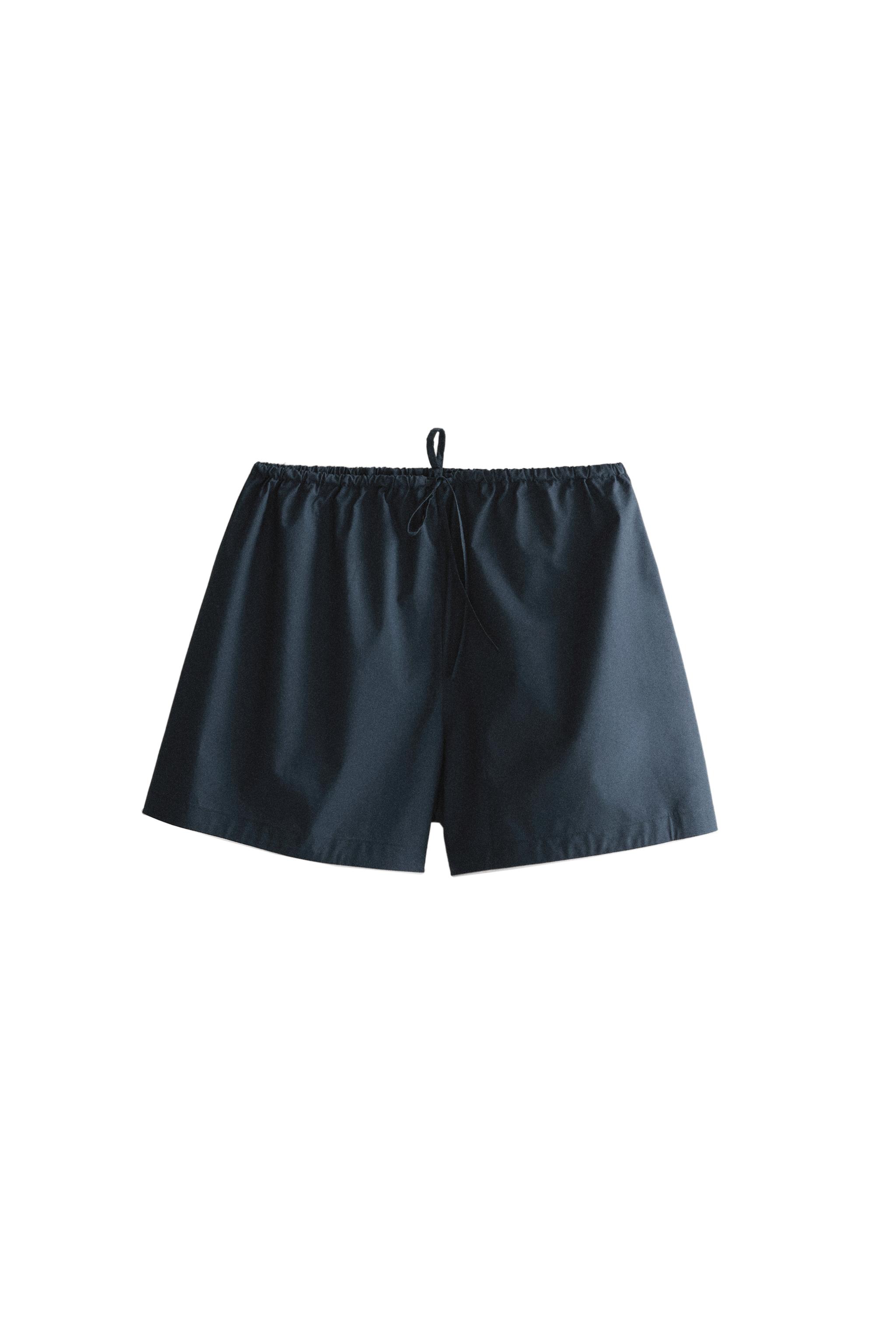 コットン ショートパンツ - ネイビーブルー | ZARA Japan / 日本