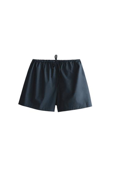 SHORT ALGODÓN LISO - Marino de Zara