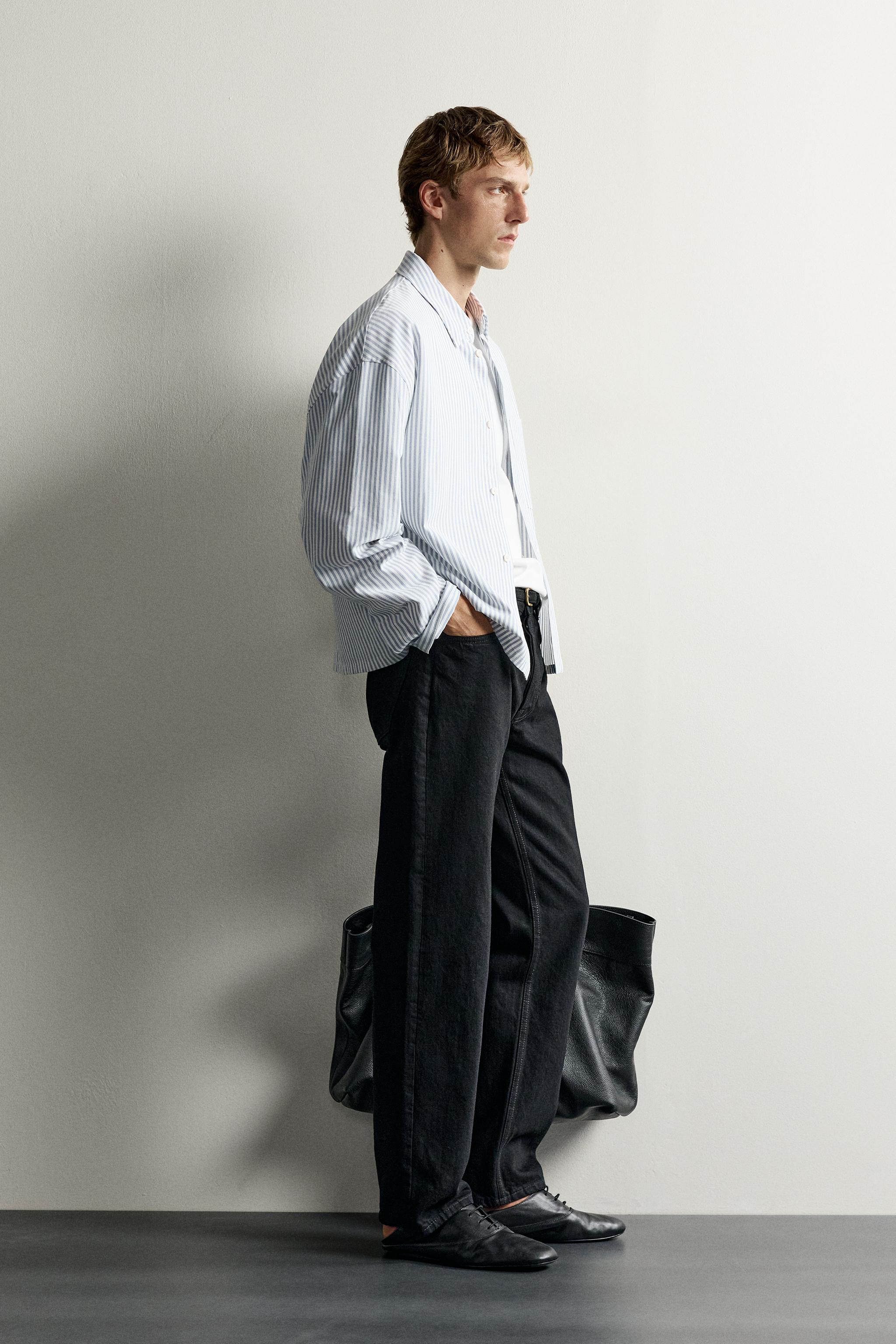 Мужские рубашки Zara BOXY FIT SHIRT — фото 4