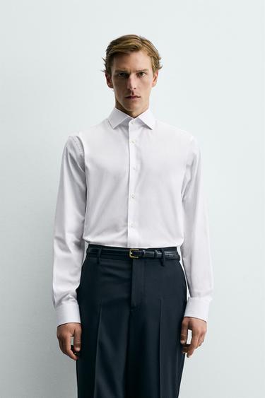 Zara KOŠULJA REGULAR FIT OD PAMUKA – Bijela