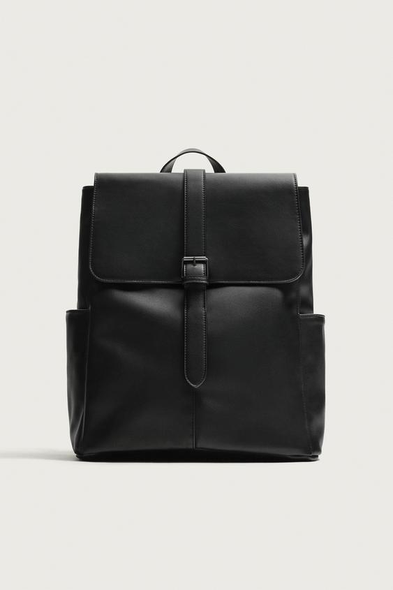 Рюкзак Zara Belted Flap, цвет: Чёрный