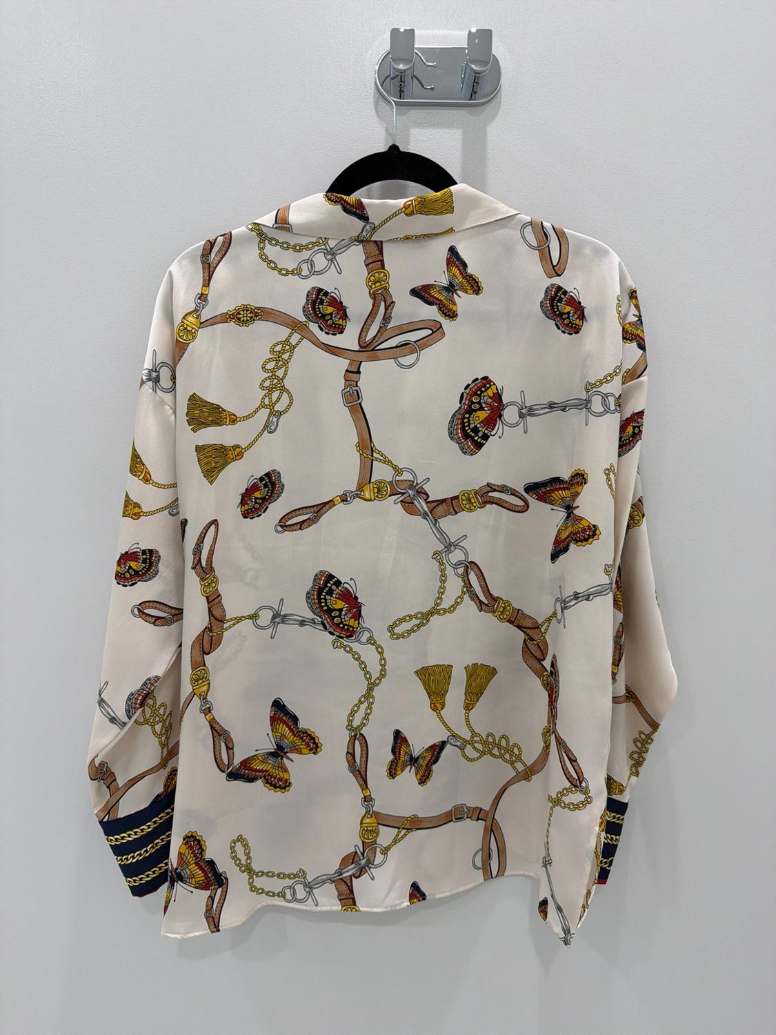 CHAIN PRINT BLOUSE - Image 4