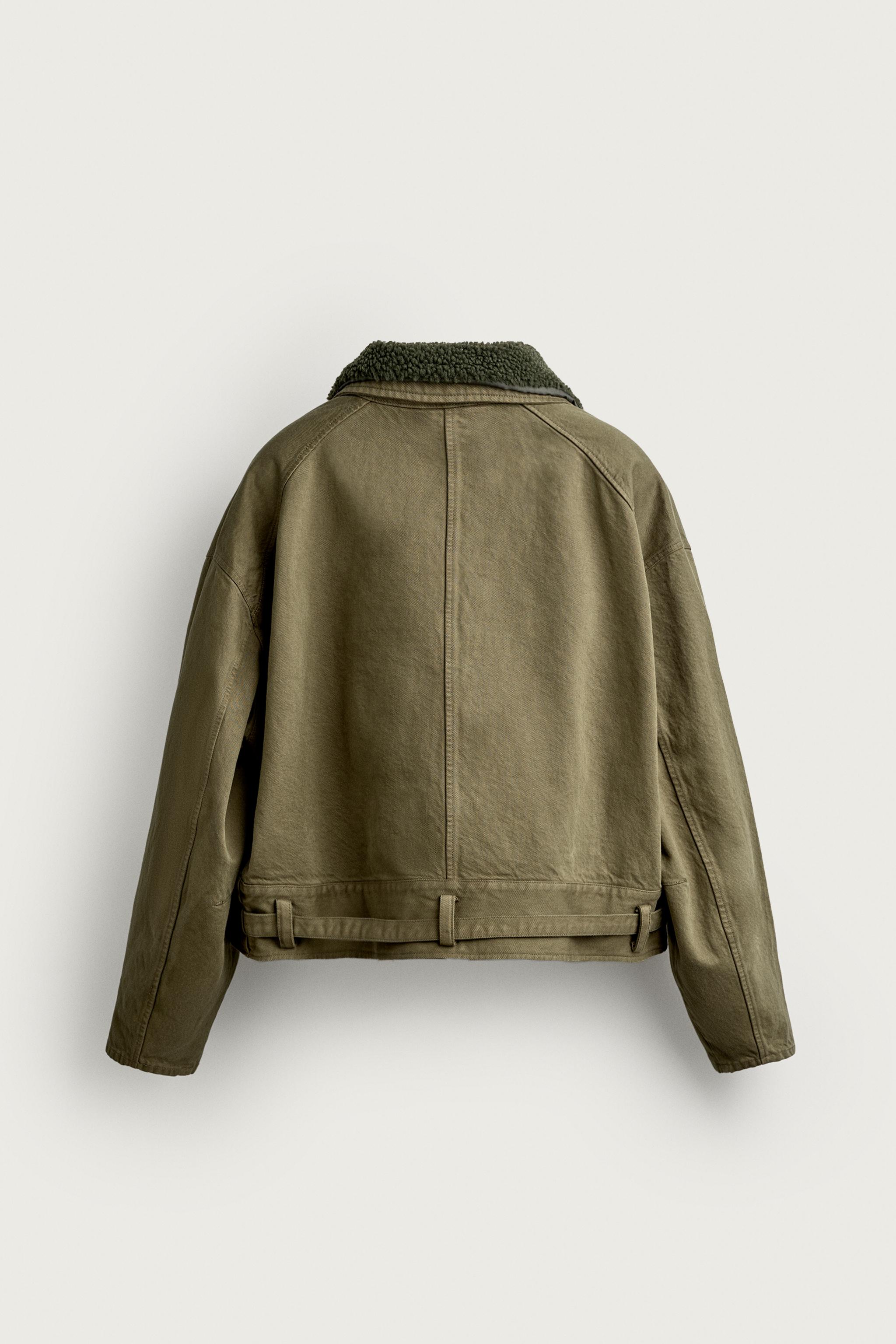 BLOUSON COUPE BOXY À COL COMBINÉ