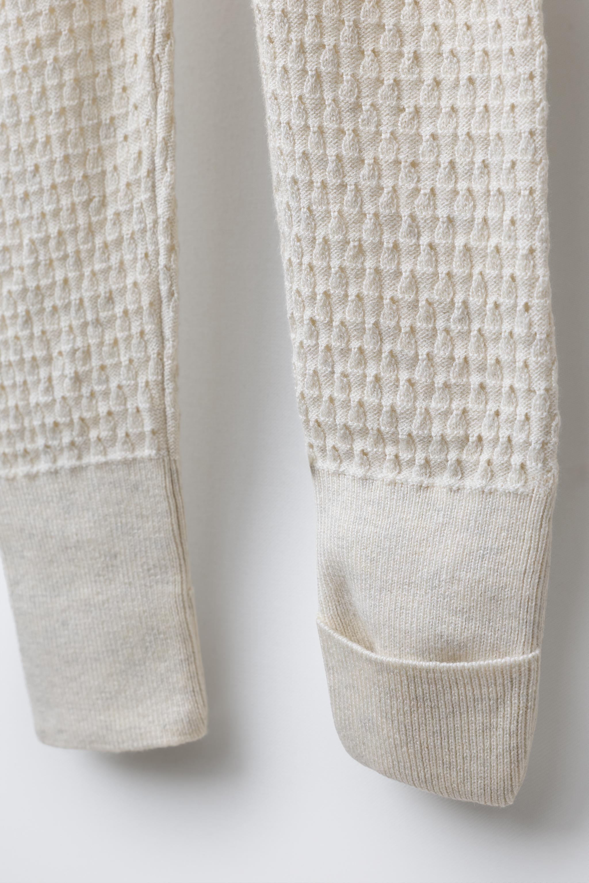 CONVERTIBLE FOOTIE TEXTURED KNIT JUMPSUIT