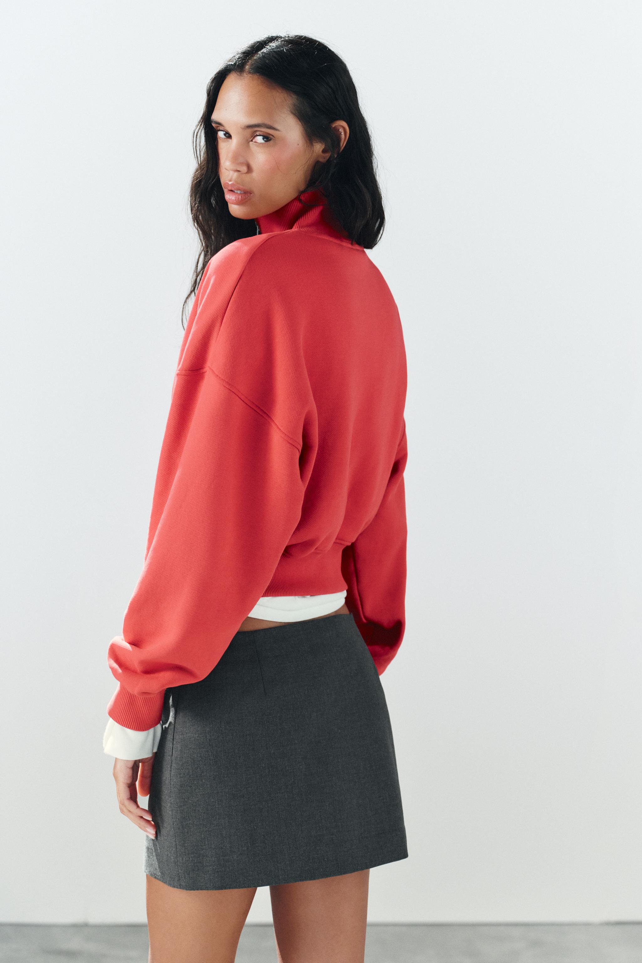 Zara FERMUARLI SWEATSHIRT görsel 5