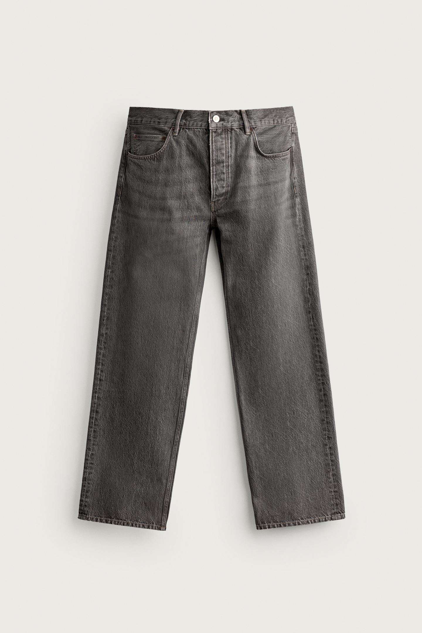 Мужские джинсы Zara Regular Fit, цвет: Серый — фото 6