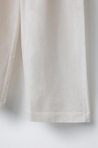 PANTALON WIDE LEG HEAVY WEIGHT - Écru de Zara - Image 2