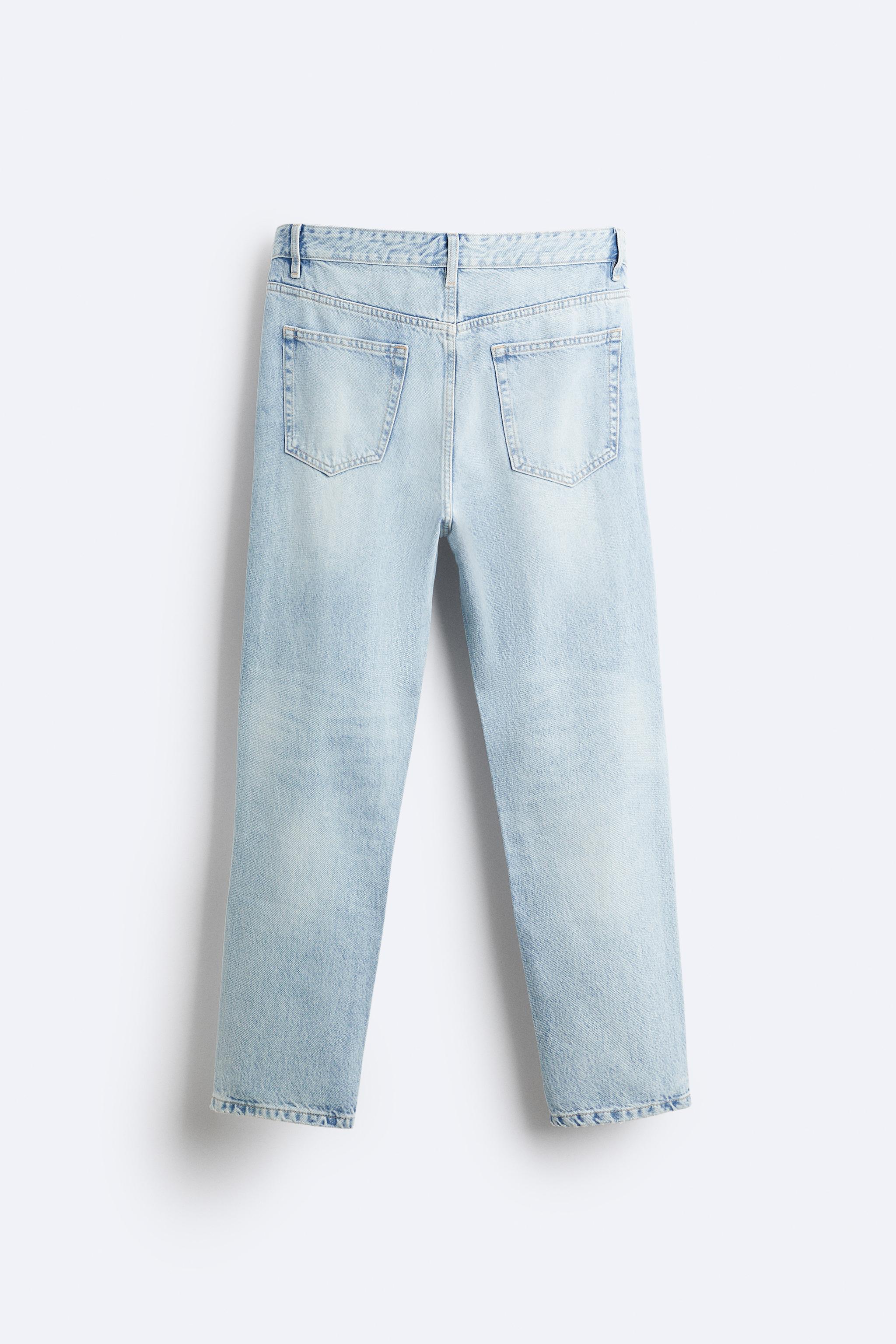 Zara straight cropped sales jeans