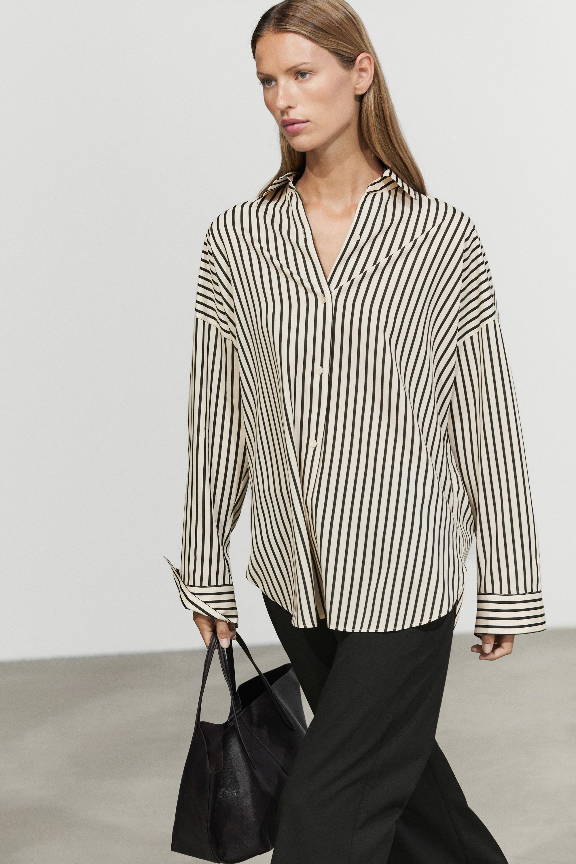 Flowing striped shirt