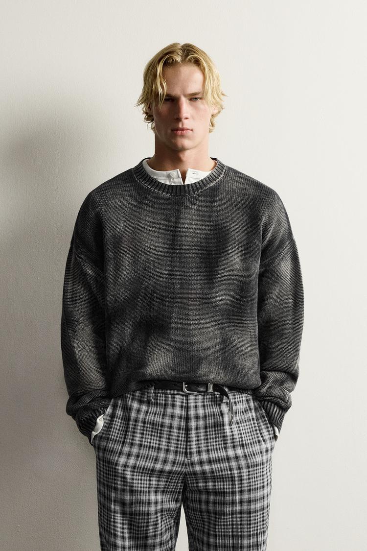 WASHED EFFECT RELAXED FIT JUMPER