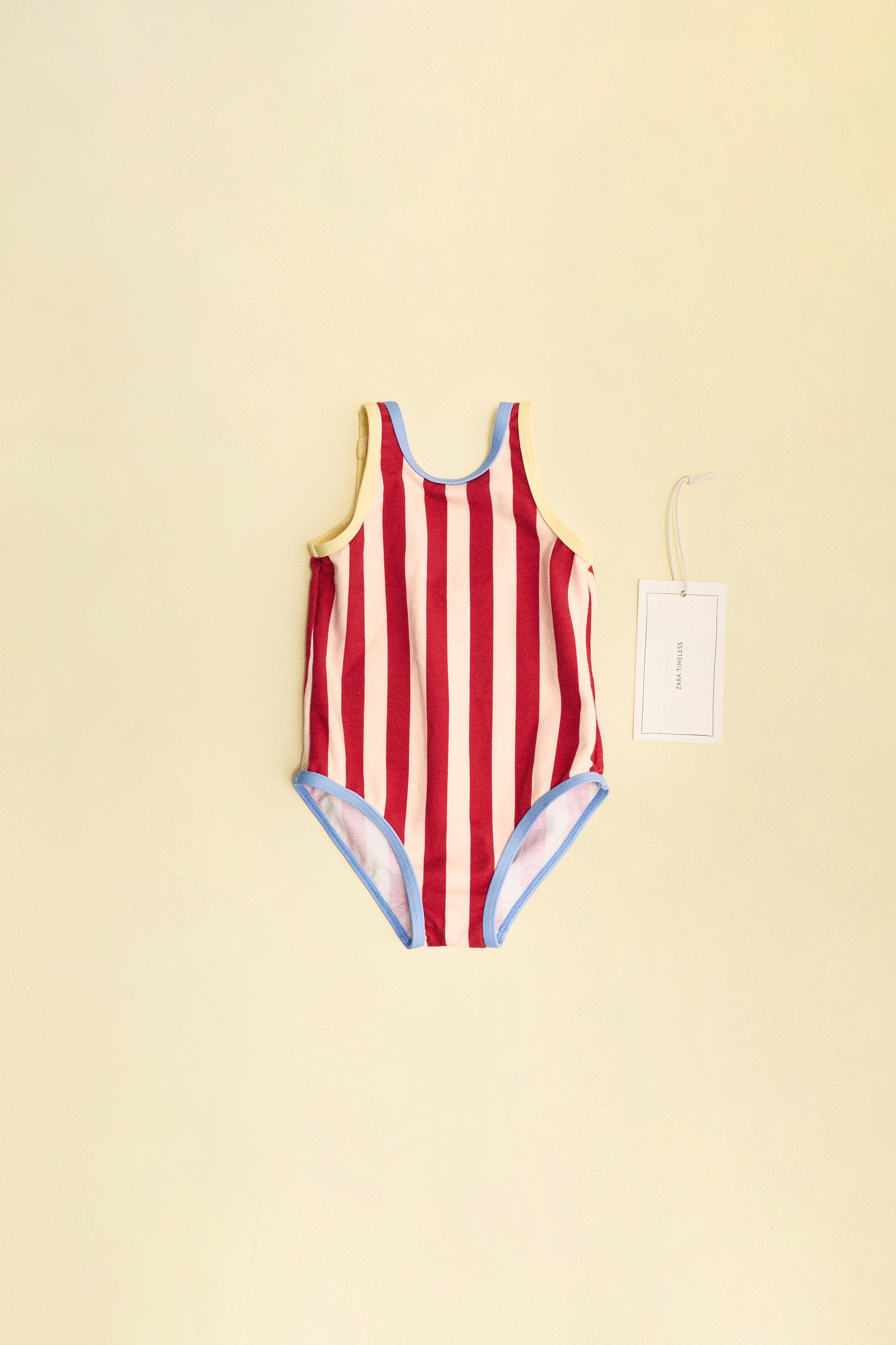 ZARA TIMELESS - STRIPED SWIMSUIT