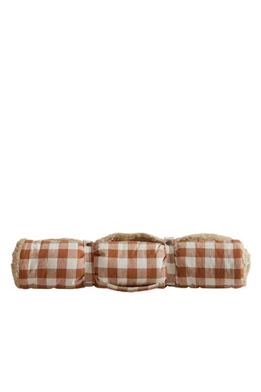 GINGHAM PET BLANKET - البرتقالي الخاص بـ Zara
