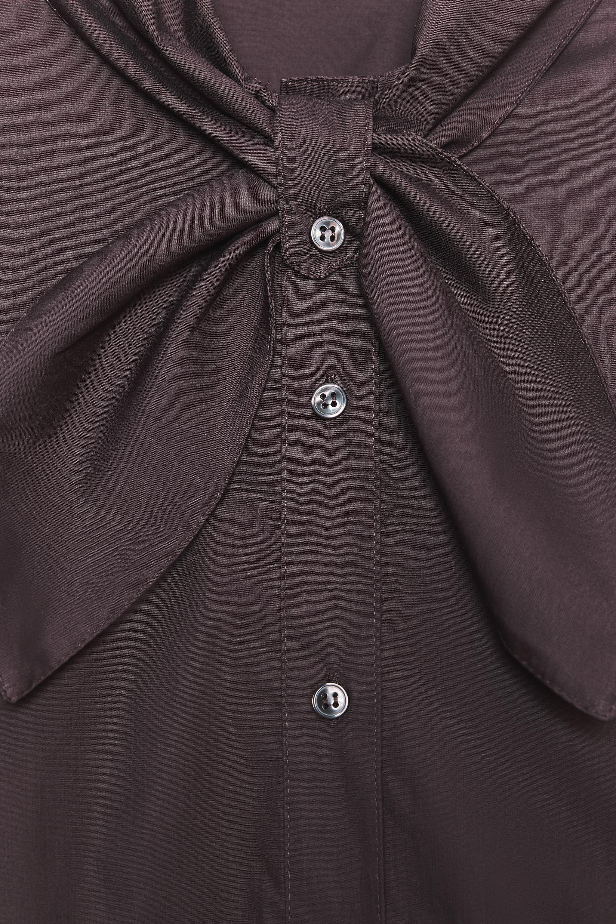 NECKTIE POPLIN SHIRT