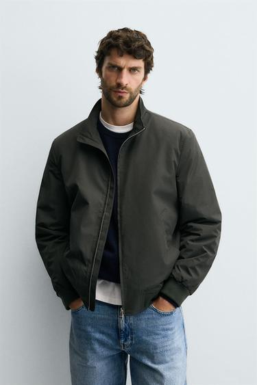 Zara WATER REPELLENT PUFFER JACKET - Dark green
