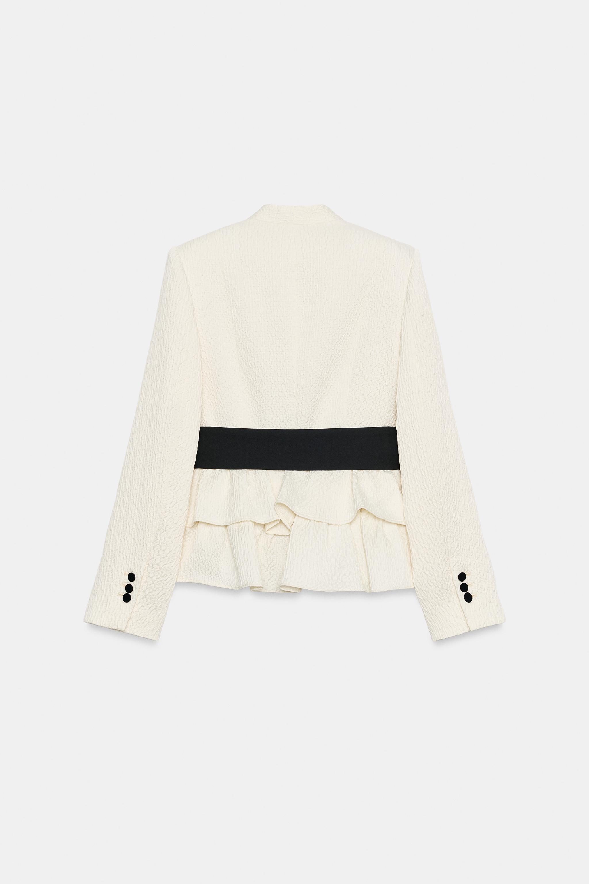 BELTED PEPLUM BLAZER
