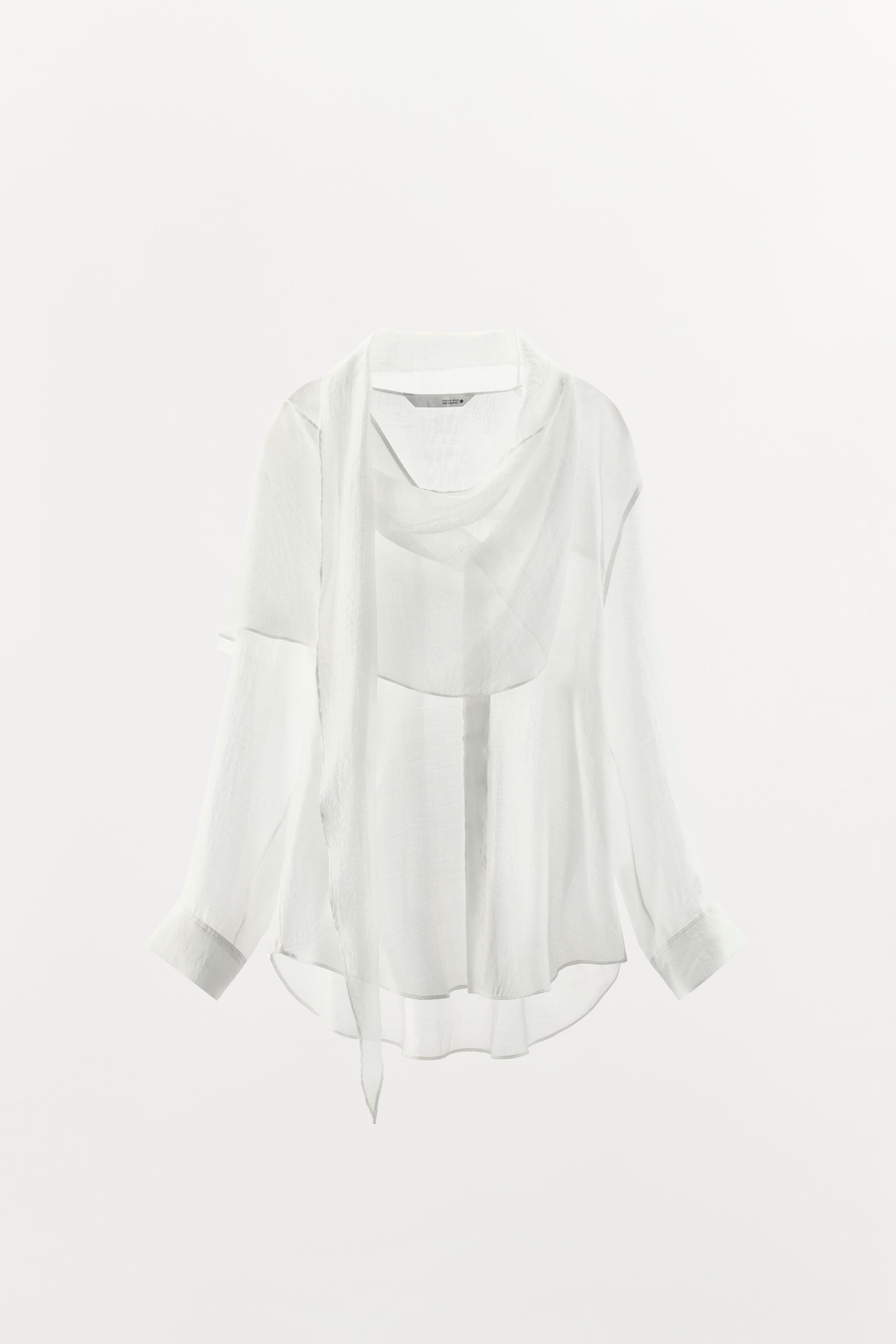 ZW COLLECTION HANDKERCHIEF SHIRT - White | ZARA United States