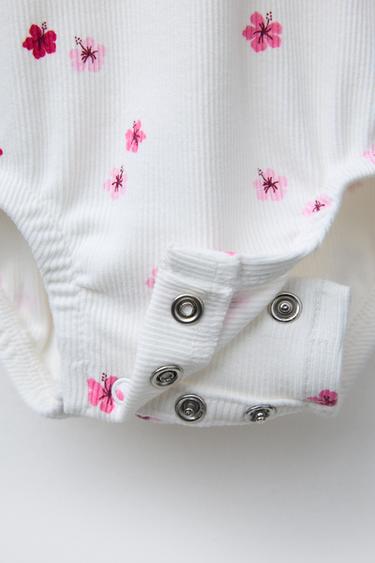 2-PACK OF FLORAL PRINT BODYSUITS - Fuchsia by Zara - Image 4