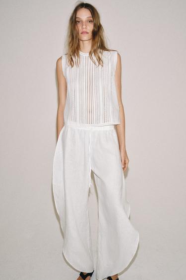 BLOUSE ROMANTIQUE BRODÉE ZW COLLECTION - Blanc de Zara - Image 3