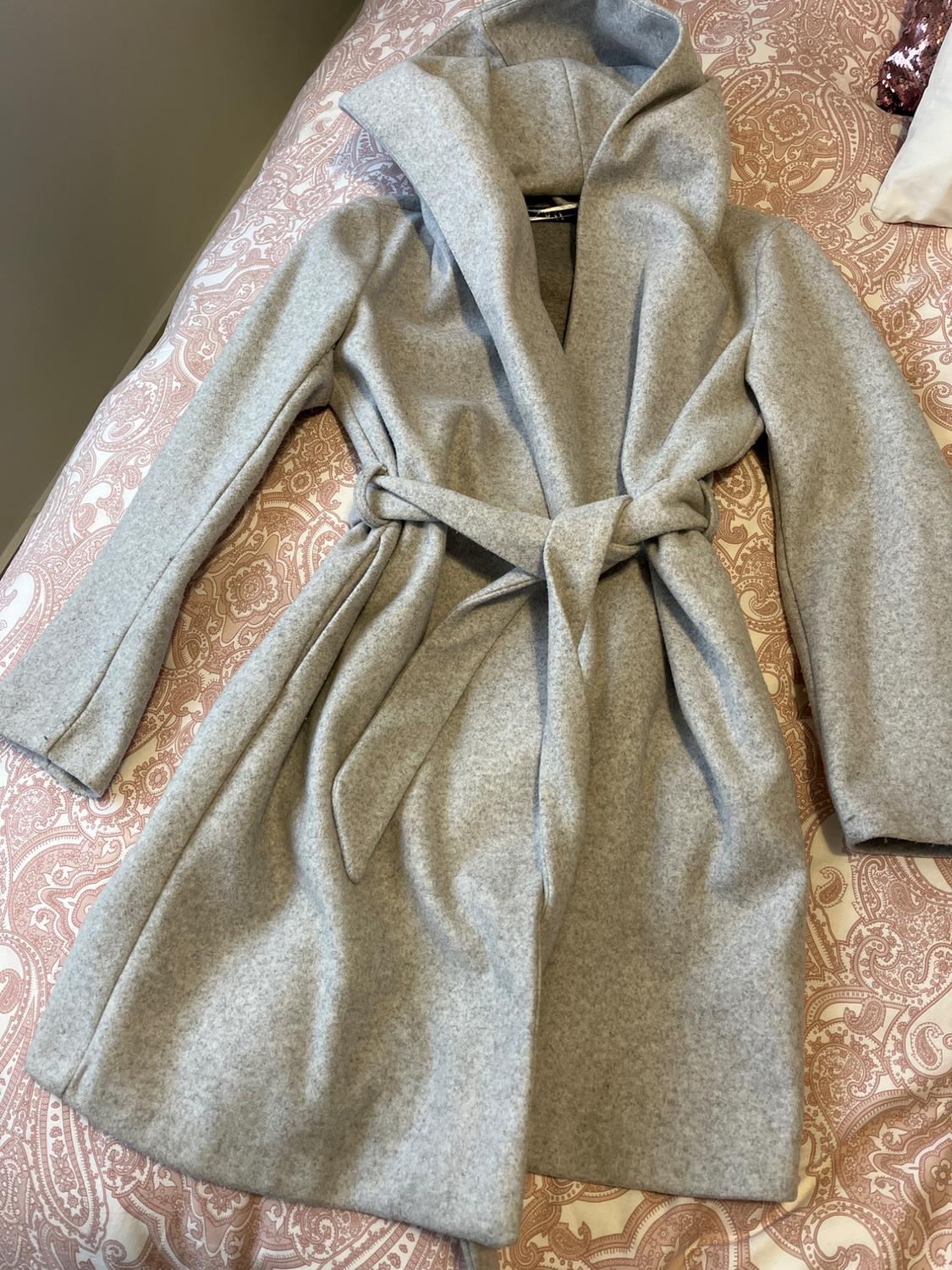 BELTED COAT WITH HOOD - Image 2