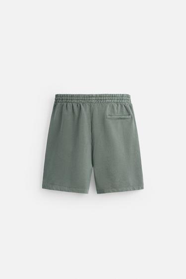 WASHED JOGGER BERMUDA SHORTS - washed green by Zara - Image 7