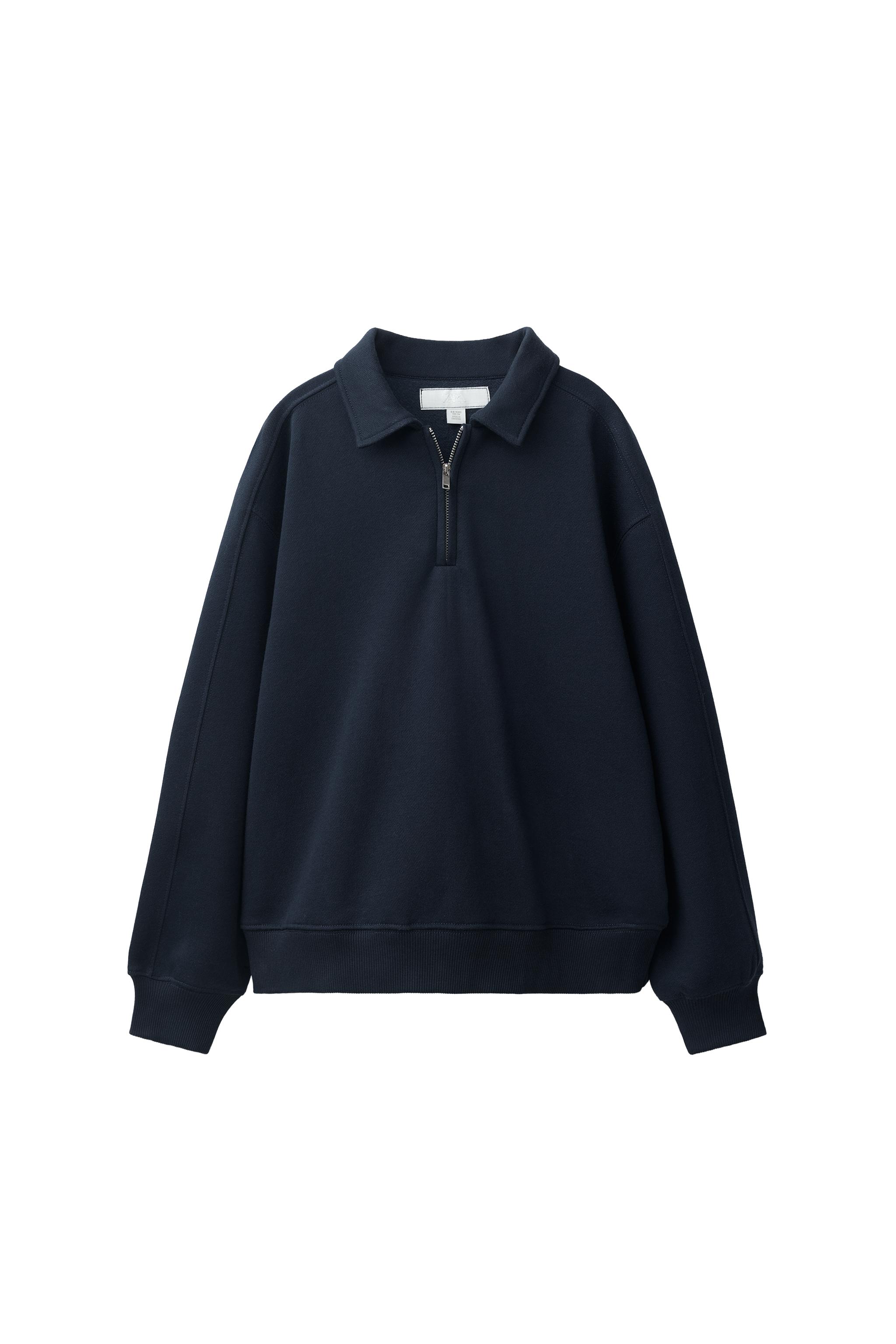 SUDADERA CUELLO POLO CREMALLERA