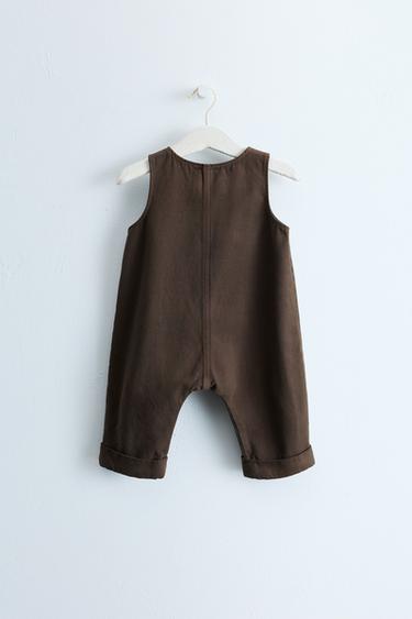 ZARA TIMELESS - SALOPETTE UNIE EN SERGÉ - Marron foncé de Zara - Image 1