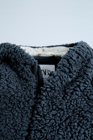 FAUX SHEARLING FLEECE ONE-PIECE SUIT - Petrol blue by Zara - Image 2