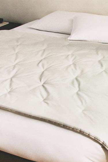SATIN-LEINEN-PUNKTE-QUILT - Cremefarben von Zara