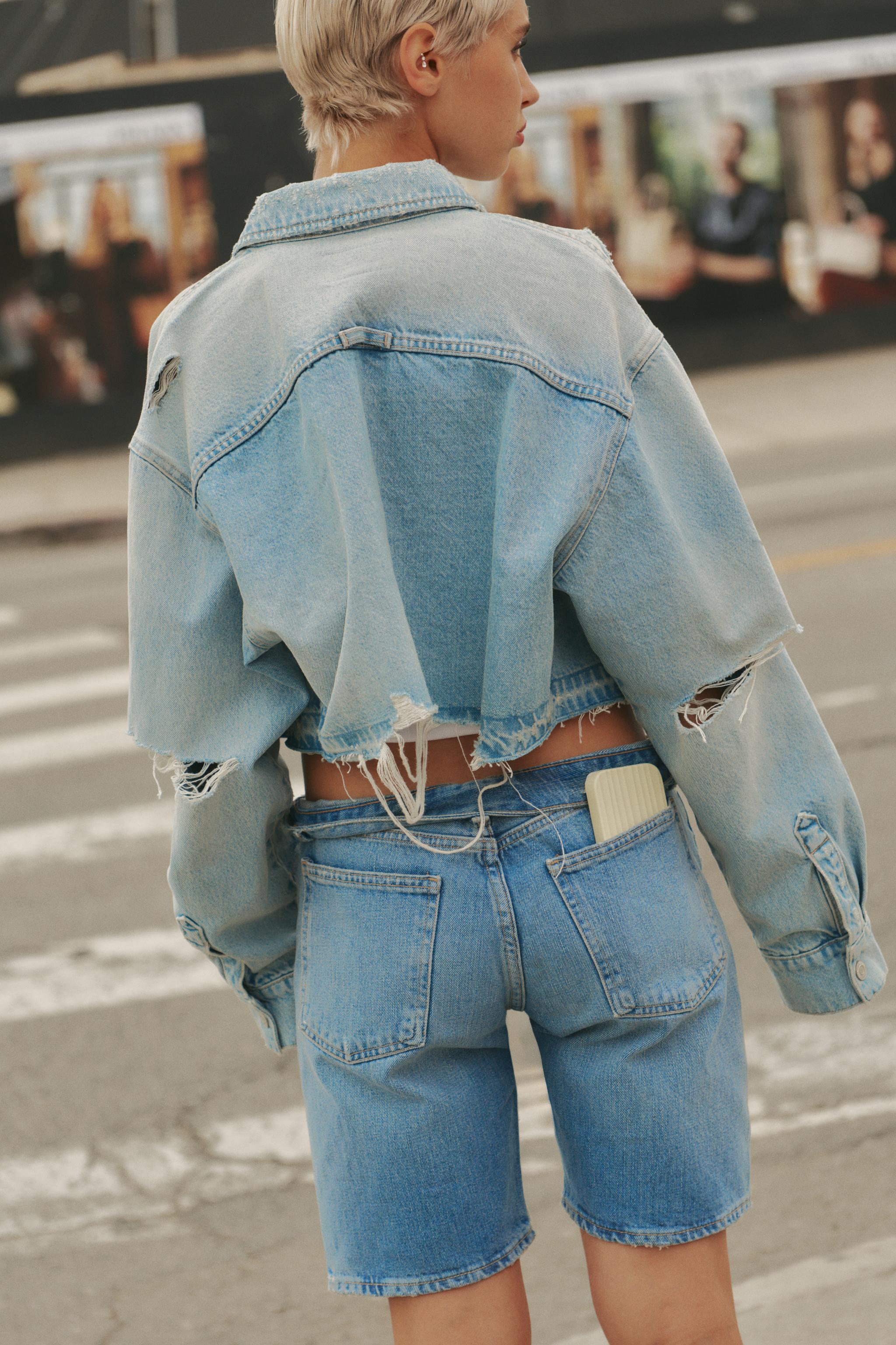 TRF MID-RISE DENIM SHORTS