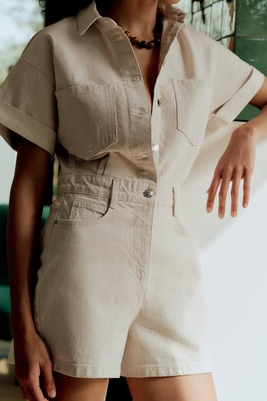 ДЖИНСОВЫЙ КОМБИНЕЗОН Z1975 — ЭКРЮ от Zara — изображение 0