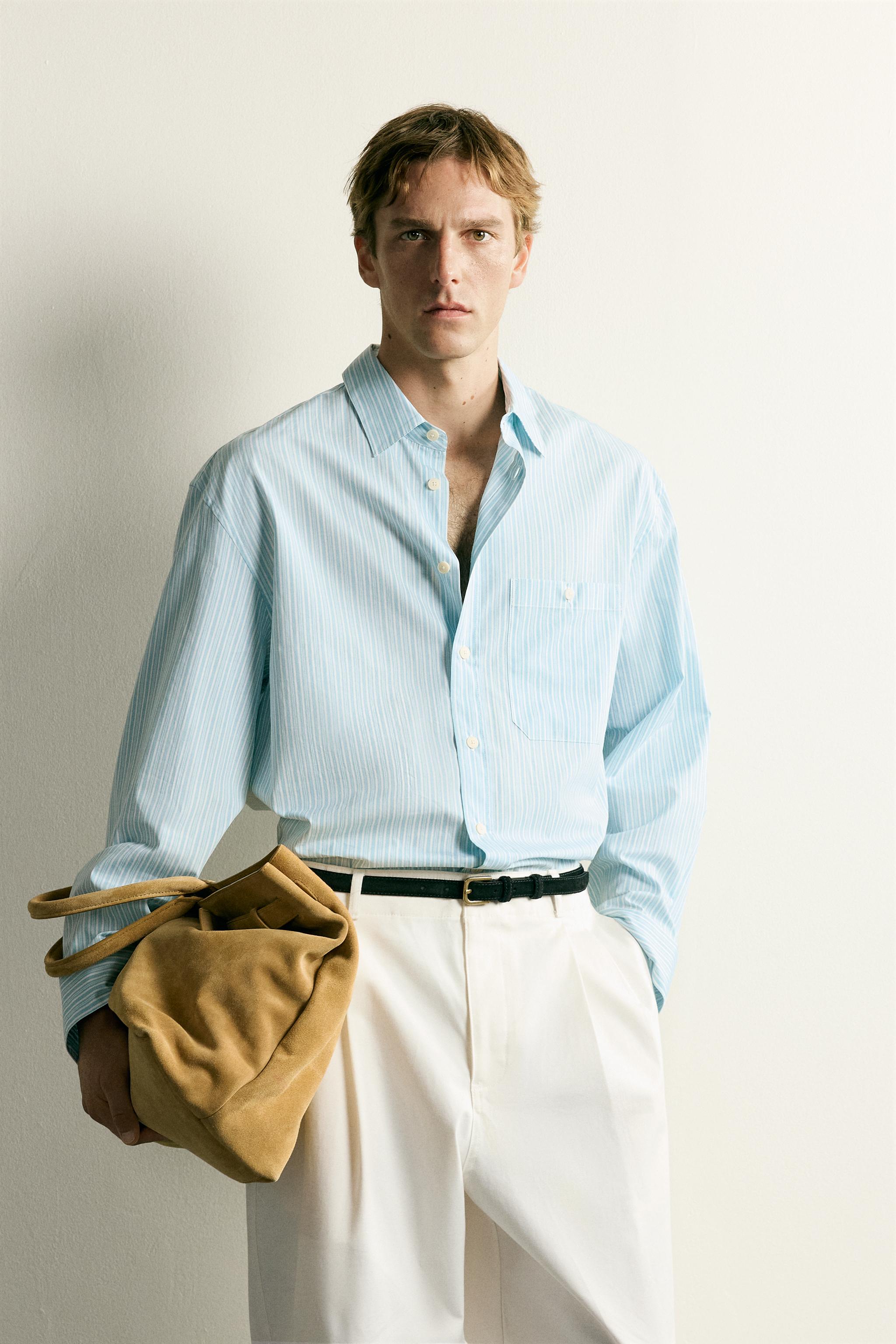STRIPED BOXY FIT SHIRT